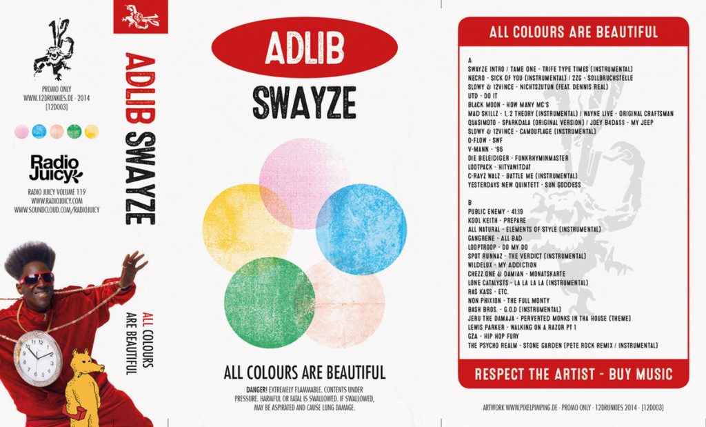 Adlib Swayze - All Colours Are Beautiful (J-Card front)