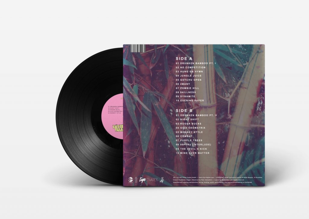 Adlib Swayze - Drunken Bamboo (12" LP Rückseite)
